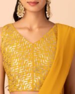 Set of 2 Women Ready to Wear Saree with Sequin Thread Embroidered Blouse - Image 2