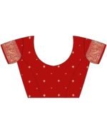 Women Woven Saree with Contrast Border - Image 6