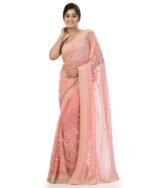 Women Embroidered Saree with Blouse Piece - Image 3